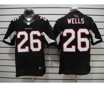 nike nfl jerseys arizona cardinals #26 wells black[Elite]