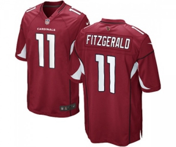 Men's Arizona Cardinals #11 Larry Fitzgerald Game Red Team Color Football Jersey