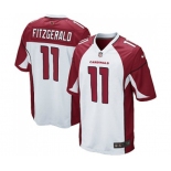 Men's Arizona Cardinals #11 Larry Fitzgerald Game White Football Jersey