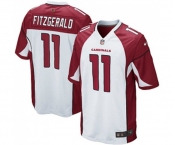 Men's Arizona Cardinals #11 Larry Fitzgerald Game White Football Jersey