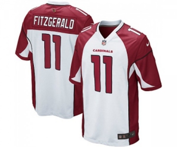 Men's Arizona Cardinals #11 Larry Fitzgerald Game White Football Jersey