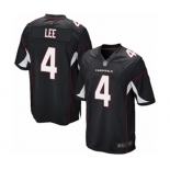 Men's Arizona Cardinals #4 Andy Lee Game Black Alternate Football Jersey