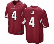 Men's Arizona Cardinals #4 Andy Lee Game Red Team Color Football Jersey