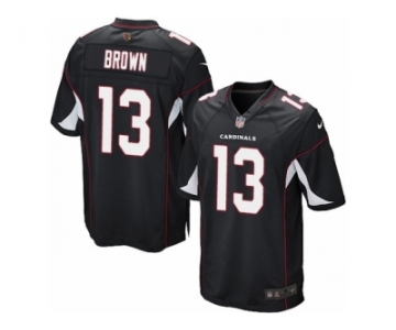 Men's Nike Arizona Cardinals #13 Jaron Brown Game Black Alternate NFL Jersey