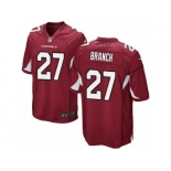 Men's Nike Arizona Cardinals #27 Tyvon Branch Game Red Team Color NFL Jersey