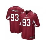 Men's Nike Arizona Cardinals #93 Calais Campbell Game Red Team Color NFL Jersey