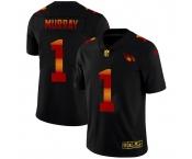 Arizona Cardinals #1 Kyler Murray Men's Black Nike Red Orange Stripe Vapor Limited NFL Jersey