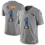 Arizona Cardinals #1 Kyler Murray Men's Nike Multi-Color 2020 NFL Crucial Catch NFL Jersey Greyheather