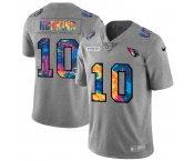 Arizona Cardinals #10 DeAndre Hopkins Men's Nike Multi-Color 2020 NFL Crucial Catch NFL Jersey Greyheather