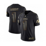 Men Arizona Cardinals #1 Kyler Murray Black Golden Edition 2019 Vapor Untouchable Limited Jersey