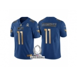 Men Arizona Cardinals #11 Larry Fitzgerald NFC 2017 Pro Bowl Blue Gold Limited Jersey