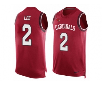 Men Nike Arizona Cardinals #2 Andy Lee Limited Red Player Name & Number Tank Top NFL Jersey