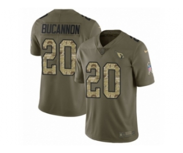 Men Nike Arizona Cardinals #20 Deone Bucannon Limited Olive Camo 2017 Salute to Service NFL Jersey