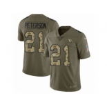 Men Nike Arizona Cardinals #21 Patrick Peterson Limited Olive Camo 2017 Salute to Service NFL Jersey