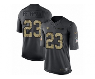 Men Nike Arizona Cardinals #23 Adrian Peterson Limited Black 2016 Salute to Service NFL Jersey