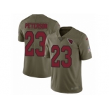 Men Nike Arizona Cardinals #23 Adrian Peterson Limited Olive 2017 Salute to Service NFL Jersey