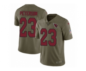 Men Nike Arizona Cardinals #23 Adrian Peterson Limited Olive 2017 Salute to Service NFL Jersey