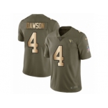 Men Nike Arizona Cardinals #4 Phil Dawson Limited Olive Camo 2017 Salute to Service NFL Jersey