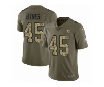 Men Nike Arizona Cardinals #45 Josh Bynes Limited Olive Camo 2017 Salute to Service NFL Jersey