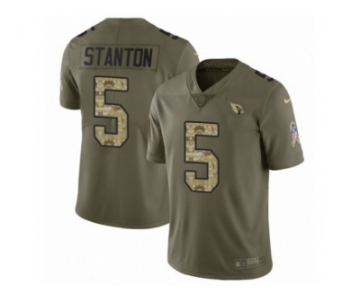 Men Nike Arizona Cardinals #5 Drew Stanton Limited Olive Camo 2017 Salute to Service NFL Jersey