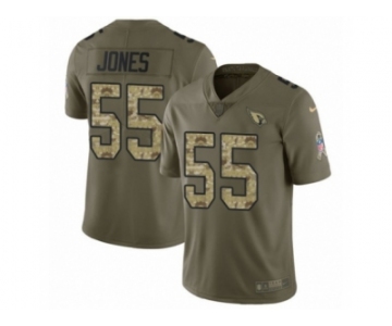 Men Nike Arizona Cardinals #55 Chandler Jones Limited Olive Camo 2017 Salute to Service NFL Jersey