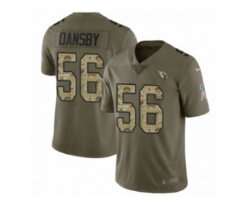 Men Nike Arizona Cardinals #56 Karlos Dansby Limited Olive Camo 2017 Salute to Service NFL Jersey