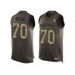 Men Nike Arizona Cardinals #70 Evan Boehm Limited Green Salute to Service Tank Top NFL Jersey