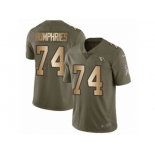 Men Nike Arizona Cardinals #74 D.J. Humphries Limited Olive Gold 2017 Salute to Service NFL Jersey