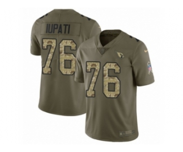 Men Nike Arizona Cardinals #76 Mike Iupati Limited Olive Camo 2017 Salute to Service NFL Jersey