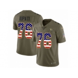 Men Nike Arizona Cardinals #76 Mike Iupati Limited Olive USA Flag 2017 Salute to Service NFL Jersey