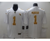 Men's Arizona Cardinals #1 Kyler Murray 2020 White Leopard Print Fashion Limited Stitched Jersey