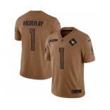 Men's Arizona Cardinals #1 Kyler Murray 2023 Brown Salute To Service Limited Football Stitched Jersey