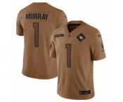 Men's Arizona Cardinals #1 Kyler Murray 2023 Brown Salute To Service Limited Football Stitched Jersey