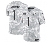 Men's Arizona Cardinals #1 Kyler Murray 2024 Arctic Camo Salute To Service Limited Stitched Football Jersey