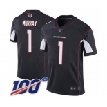 Men's Arizona Cardinals #1 Kyler Murray Black Alternate Vapor Untouchable Limited Player 100th Season Football Jersey