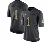 Men's Arizona Cardinals #1 Kyler Murray Limited Black 2016 Salute to Service Football Jersey