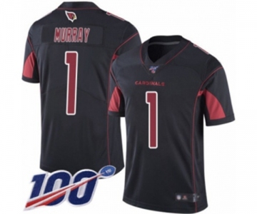 Men's Arizona Cardinals #1 Kyler Murray Limited Black Rush Vapor Untouchable 100th Season Football Jersey