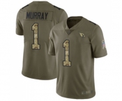 Men's Arizona Cardinals #1 Kyler Murray Limited Olive Camo 2017 Salute to Service Football Jersey