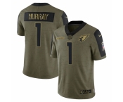 Men's Arizona Cardinals #1 Kyler Murray Nike Olive 2021 Salute To Service Limited Player Jersey