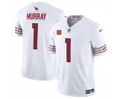 Men's Arizona Cardinals #1 Kyler Murray White 2024 F.U.S.E. With 4-Star C Patch Vapor Untouchable Limited Football Stitched Jersey