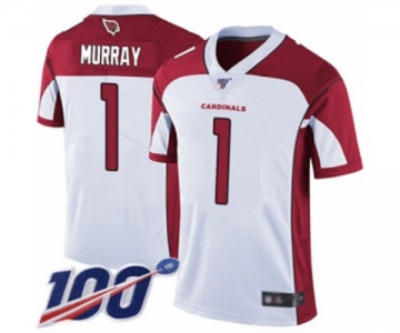 Men's Arizona Cardinals #1 Kyler Murray White Vapor Untouchable Limited Player 100th Season Football Jersey