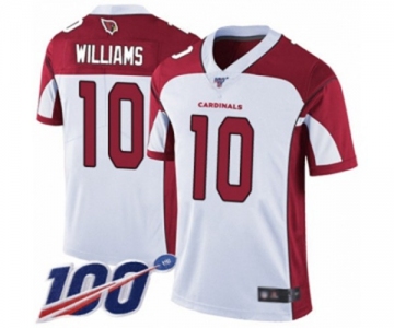 Men's Arizona Cardinals #10 Chad Williams White Vapor Untouchable Limited Player 100th Season Football Jersey