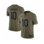 Men's Arizona Cardinals #10 DeAndre Hopkins 2022 Olive Salute To Service Limited Stitched Jersey