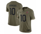 Men's Arizona Cardinals #10 DeAndre Hopkins 2022 Olive Salute To Service Limited Stitched Jersey