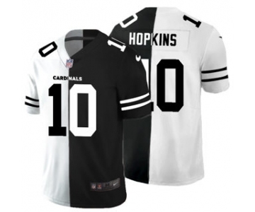 Men's Arizona Cardinals #10 DeAndre Hopkins Black V White Peace Split Vapor Untouchable Limited Football Jersey