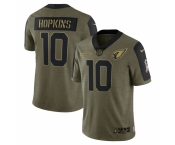 Men's Arizona Cardinals #10 DeAndre Hopkins Nike Olive 2021 Salute To Service Limited Player Jersey