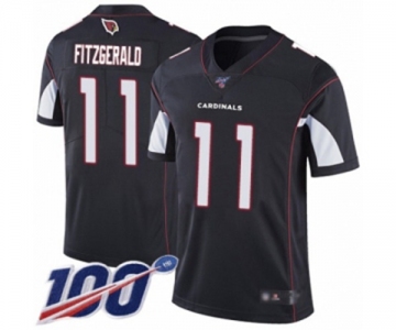 Men's Arizona Cardinals #11 Larry Fitzgerald Black Alternate Vapor Untouchable Limited Player 100th Season Football Jersey