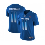 Men's Arizona Cardinals #11 Larry Fitzgerald Limited Royal Blue 2018 Pro Bowl Football Jersey