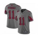 Men's Arizona Cardinals #11 Larry Fitzgerald Limited Silver Inverted Legend Football Jersey