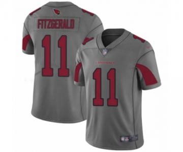 Men's Arizona Cardinals #11 Larry Fitzgerald Limited Silver Inverted Legend Football Jersey